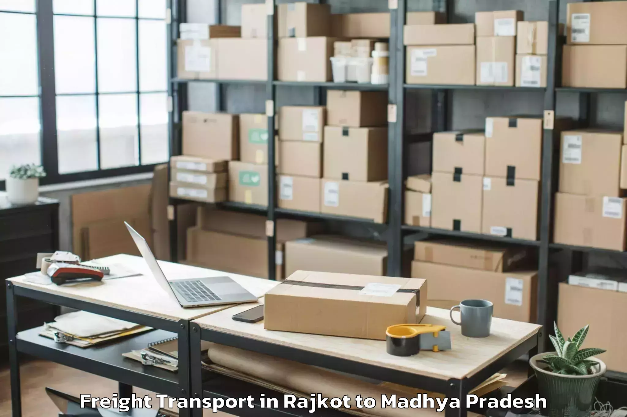 Book Rajkot to Daboh Freight Transport